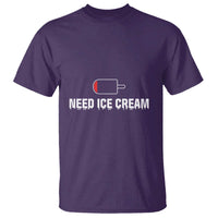 Funny Need Ice Cream T Shirt Cool Summer Vacation Low Battery - Wonder Print Shop