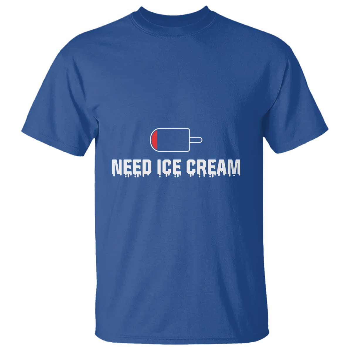 Funny Need Ice Cream T Shirt Cool Summer Vacation Low Battery - Wonder Print Shop