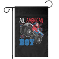 Funny All American Boy 4th Of July Garden Flag Monster Trucks American Flag Fireworks - Wonder Print Shop