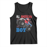 Funny All American Boy 4th Of July Tank Top Monster Trucks American Flag Fireworks - Wonder Print Shop