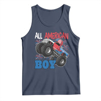 Funny All American Boy 4th Of July Tank Top Monster Trucks American Flag Fireworks - Wonder Print Shop
