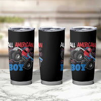 Funny All American Boy 4th Of July Tumbler Cup Monster Trucks American Flag Fireworks - Wonder Print Shop