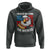 Funny I'm Just Here For The Wieners Hoodie 4th Of July Bald Eagle Hot Dog Lover - Wonder Print Shop