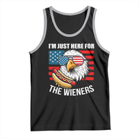 Funny I'm Just Here For The Wieners Tank Top 4th Of July Bald Eagle Hot Dog Lover - Wonder Print Shop