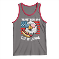 Funny I'm Just Here For The Wieners Tank Top 4th Of July Bald Eagle Hot Dog Lover - Wonder Print Shop