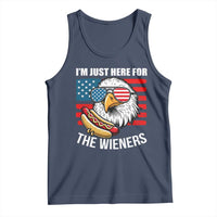 Funny I'm Just Here For The Wieners Tank Top 4th Of July Bald Eagle Hot Dog Lover - Wonder Print Shop