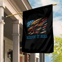 Funny Fisherman Keepin It Reel Garden Flag Fishing Lure American Flag Bass Fishing - Wonder Print Shop