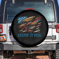 Funny Fisherman Keepin It Reel Spare Tire Cover Fishing Lure American Flag Bass Fishing - Wonder Print Shop