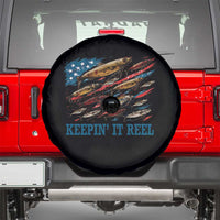 Funny Fisherman Keepin It Reel Spare Tire Cover Fishing Lure American Flag Bass Fishing - Wonder Print Shop
