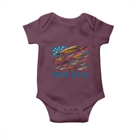 Funny Fisherman Keepin It Reel Baby Onesie Fishing Lure American Flag Bass Fishing - Wonder Print Shop