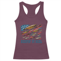 Funny Fisherman Keepin It Reel Racerback Tank Top Fishing Lure American Flag Bass Fishing - Wonder Print Shop