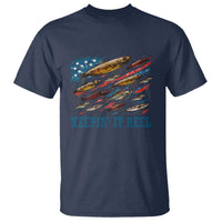 Funny Fisherman Keepin It Reel T Shirt Fishing Lure American Flag Bass Fishing - Wonder Print Shop