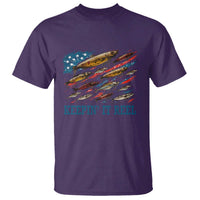 Funny Fisherman Keepin It Reel T Shirt Fishing Lure American Flag Bass Fishing - Wonder Print Shop