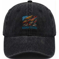 Funny Fisherman Keepin It Reel Washed Cotton Baseball Cap Fishing Lure American Flag Bass Fishing
