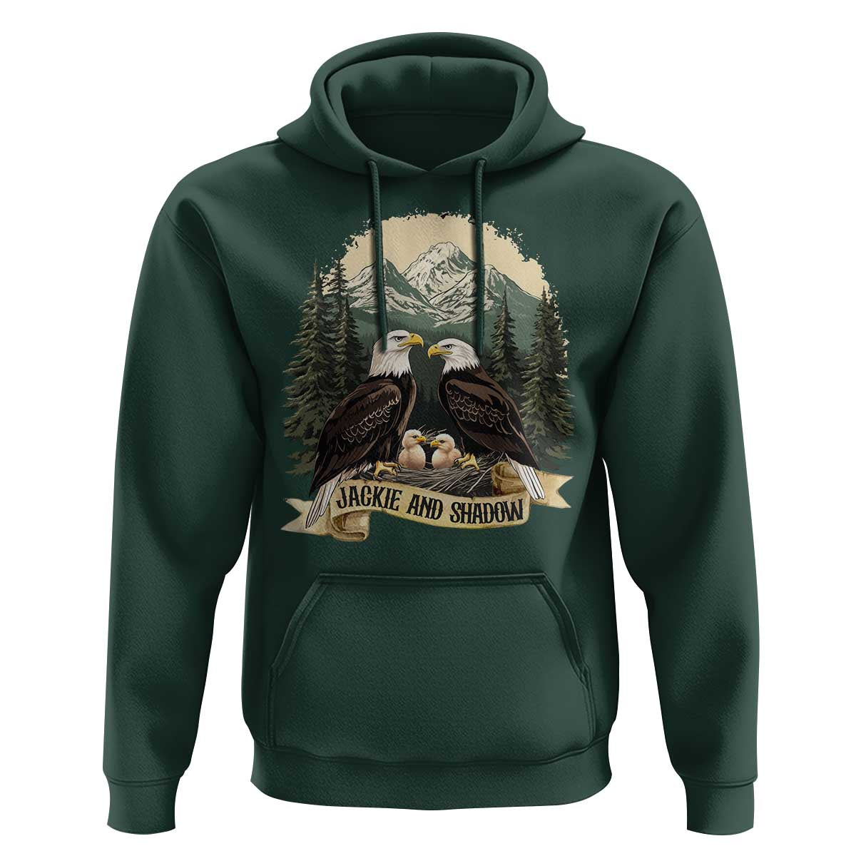 Funny Jackie And Shadow Eagle Family Matching Hoodie Eagle Lover - Wonder Print Shop