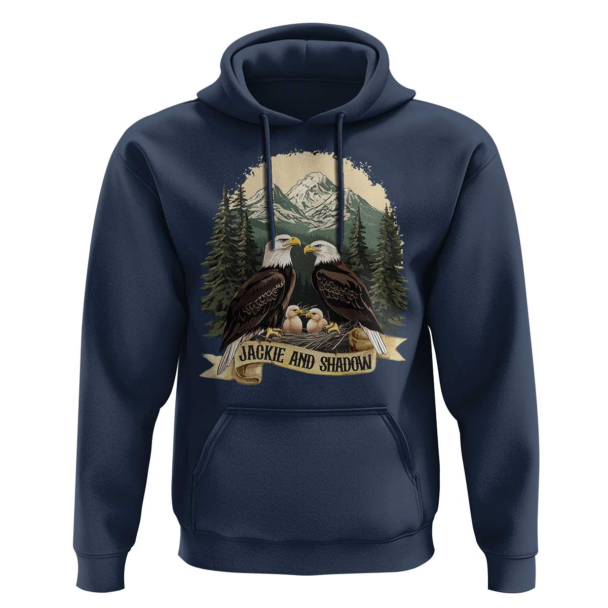 Funny Jackie And Shadow Eagle Family Matching Hoodie Eagle Lover - Wonder Print Shop