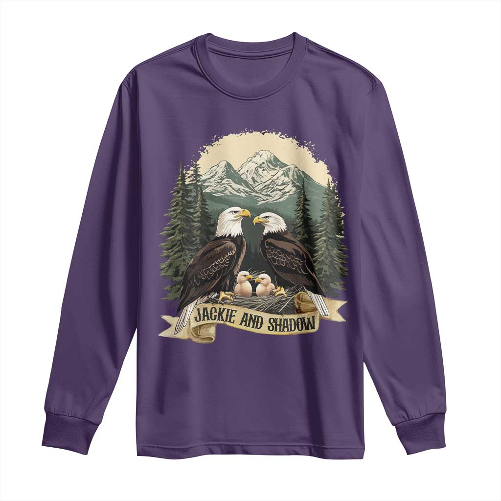 Funny Jackie And Shadow Eagle Family Matching Long Sleeve Shirt Eagle Lover - Wonder Print Shop
