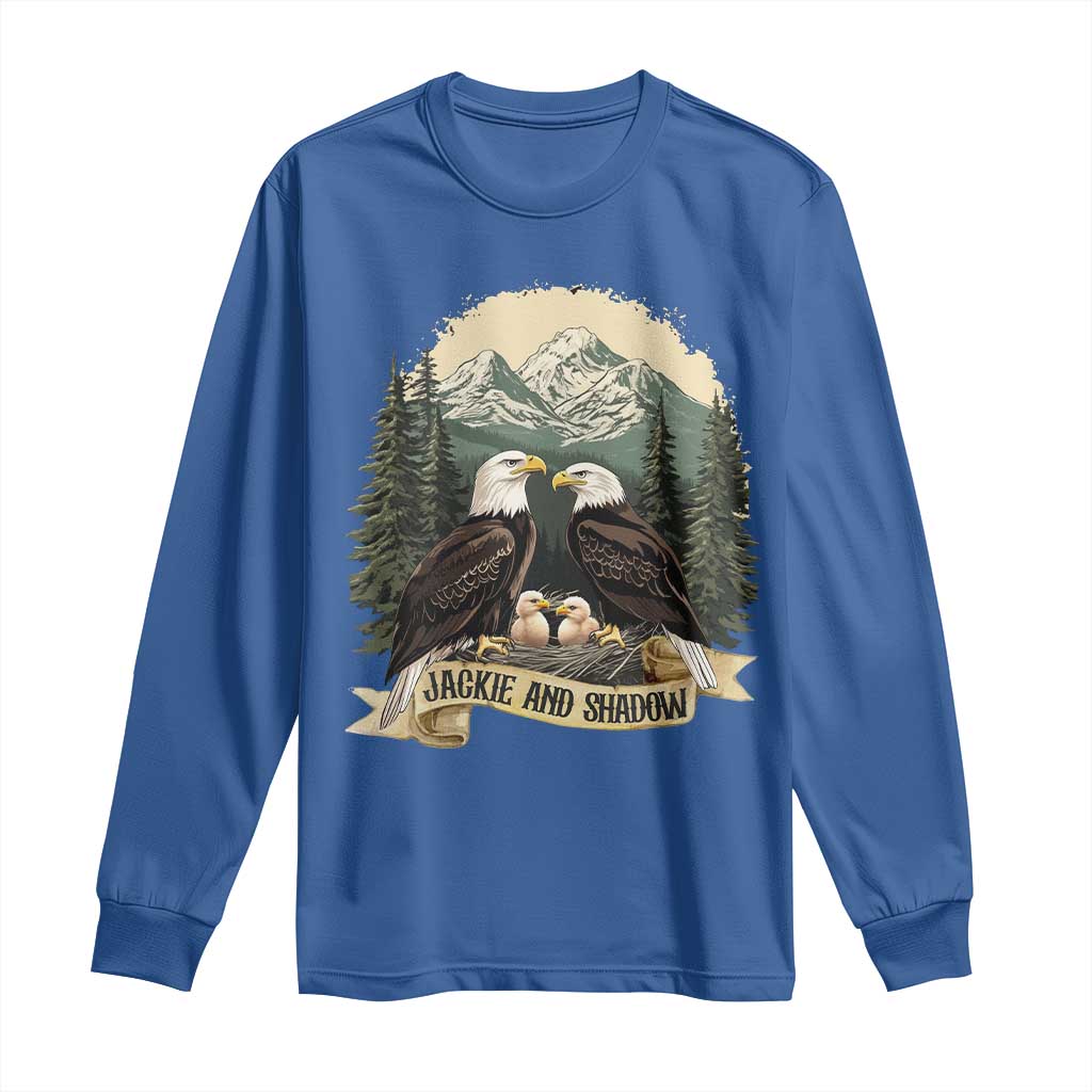 Funny Jackie And Shadow Eagle Family Matching Long Sleeve Shirt Eagle Lover - Wonder Print Shop