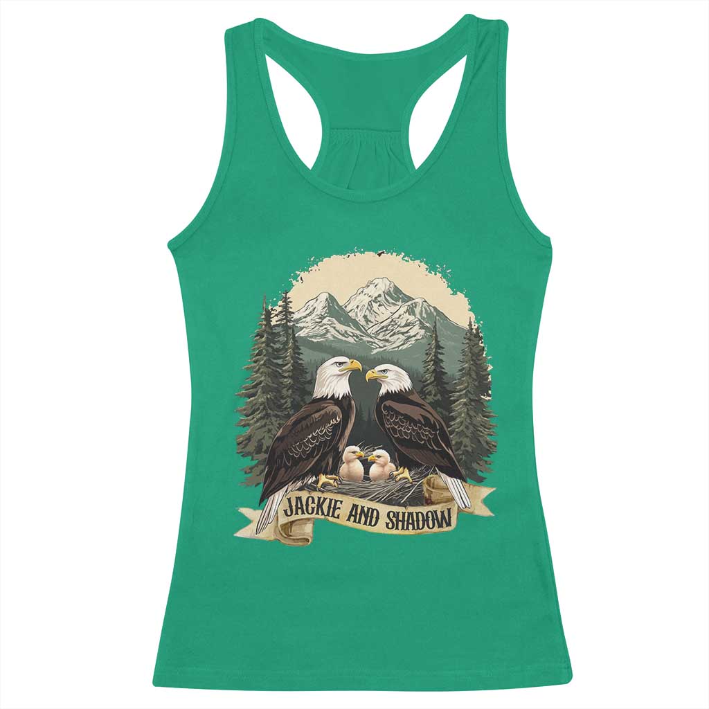 Funny Jackie And Shadow Eagle Family Matching Racerback Tank Top Eagle Lover - Wonder Print Shop