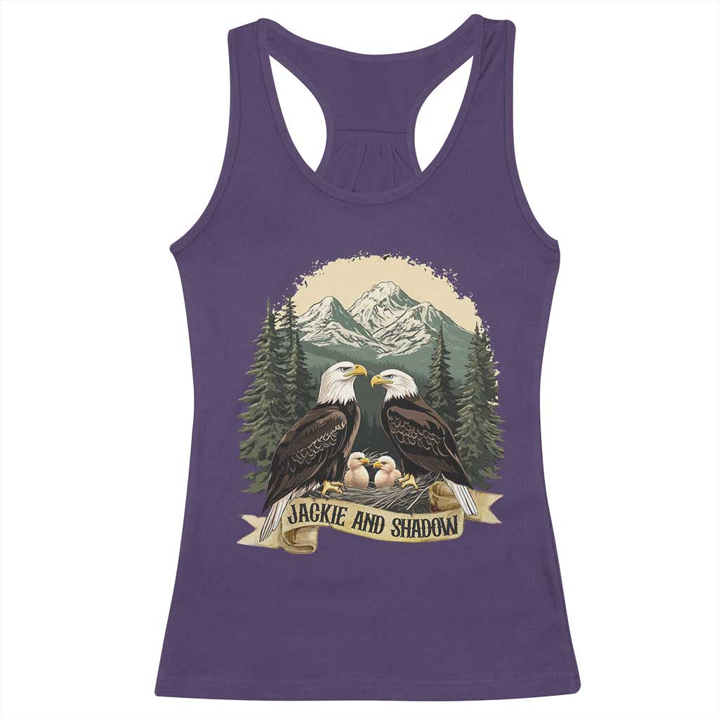 Funny Jackie And Shadow Eagle Family Matching Racerback Tank Top Eagle Lover - Wonder Print Shop