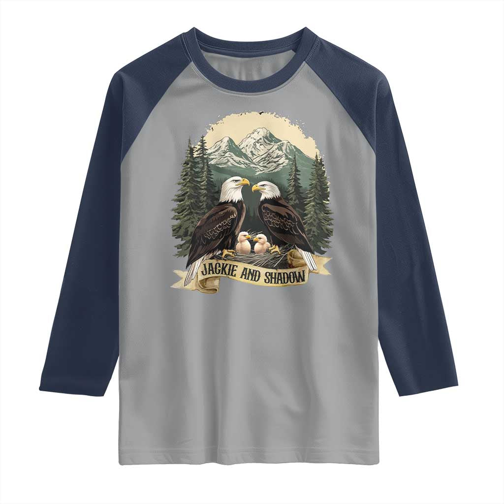 Funny Jackie And Shadow Eagle Family Matching Raglan Shirt Eagle Lover - Wonder Print Shop