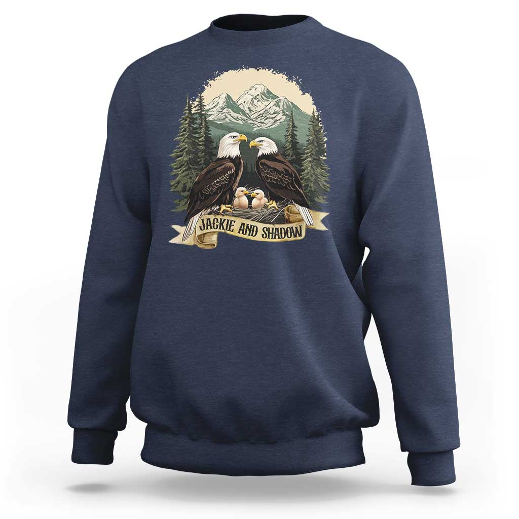 Funny Jackie And Shadow Eagle Family Matching Sweatshirt Eagle Lover - Wonder Print Shop