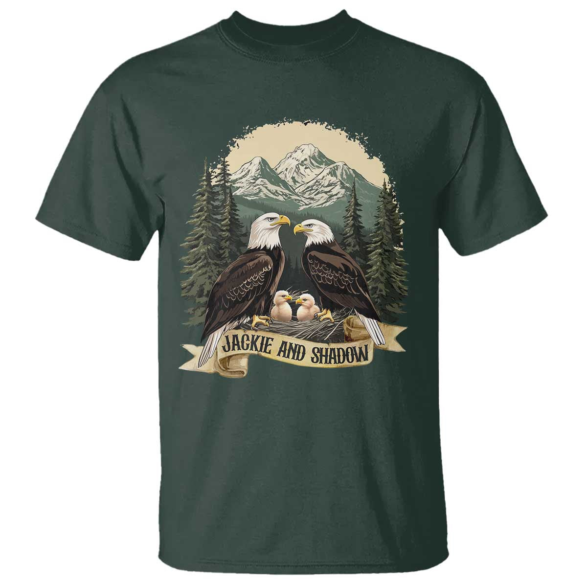Funny Jackie And Shadow Eagle Family Matching T Shirt Eagle Lover - Wonder Print Shop