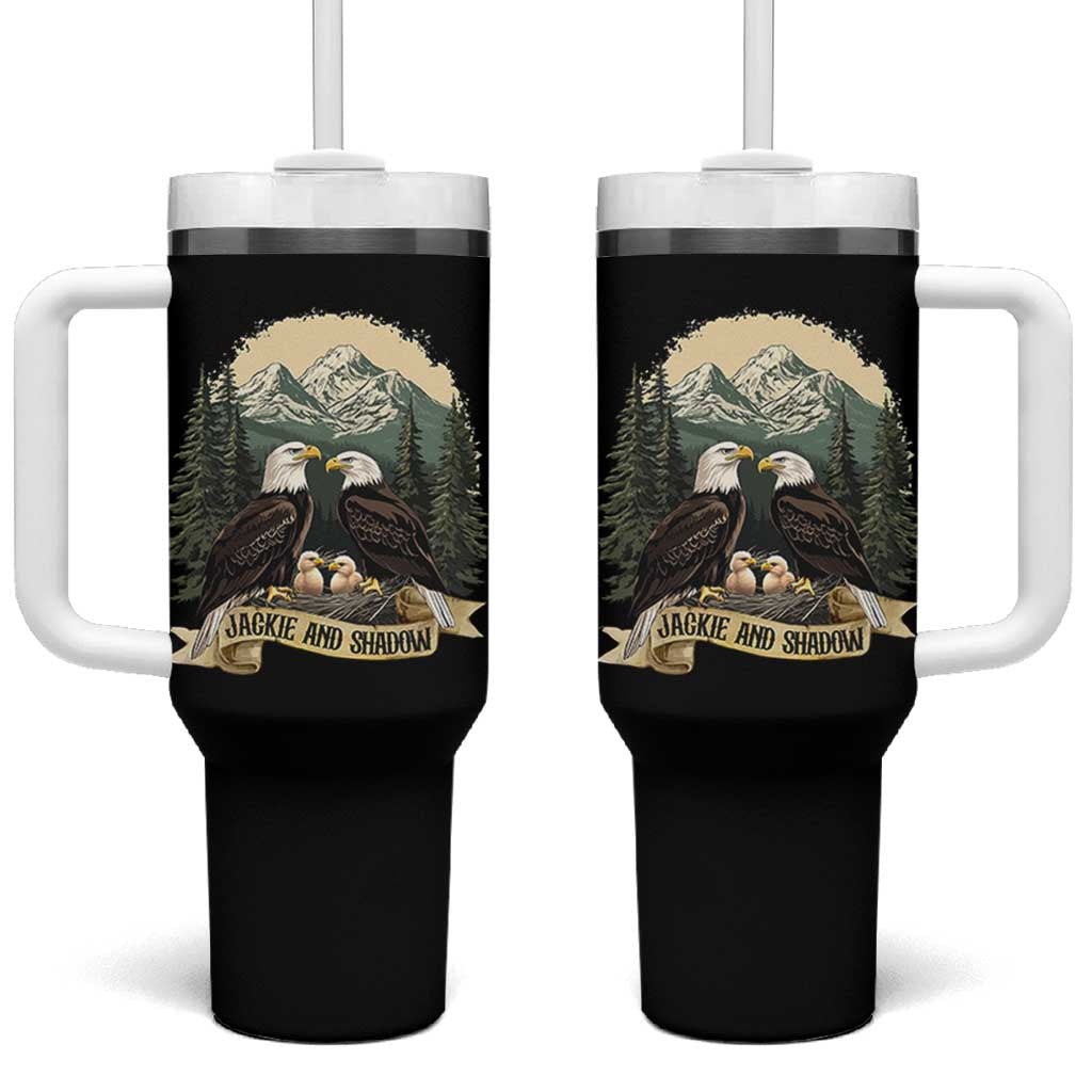 Funny Jackie And Shadow Eagle Family Matching Tumbler With Handle Eagle Lover - Wonder Print Shop