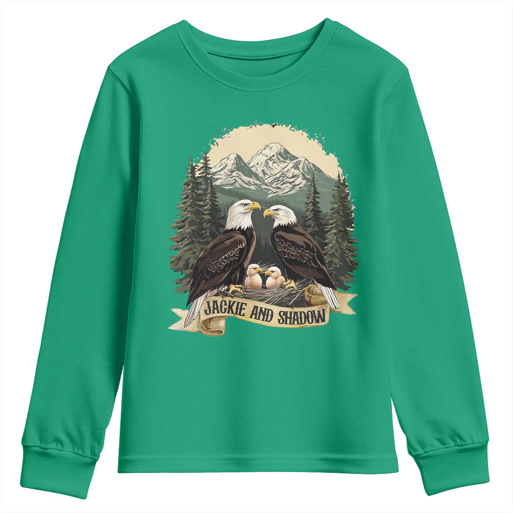 Funny Jackie And Shadow Eagle Family Matching Youth Sweatshirt Eagle Lover - Wonder Print Shop