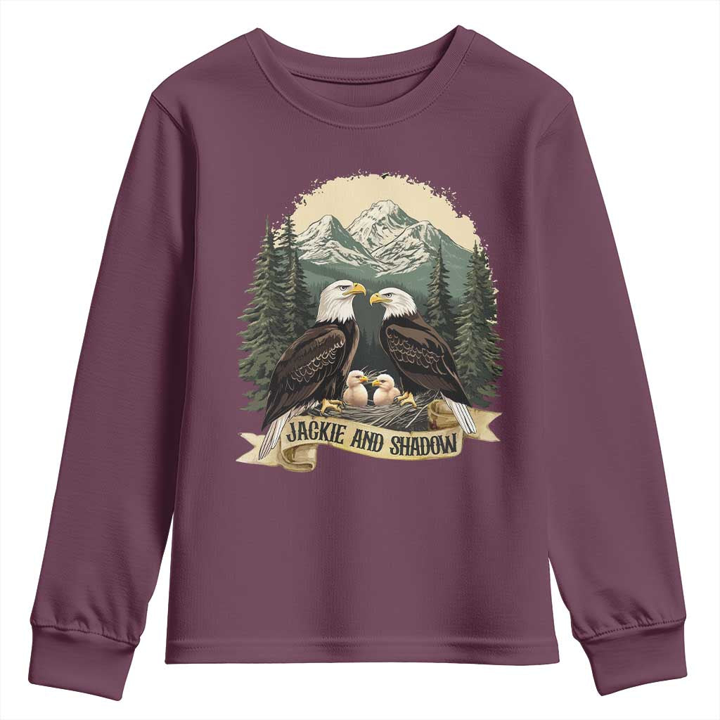 Funny Jackie And Shadow Eagle Family Matching Youth Sweatshirt Eagle Lover - Wonder Print Shop