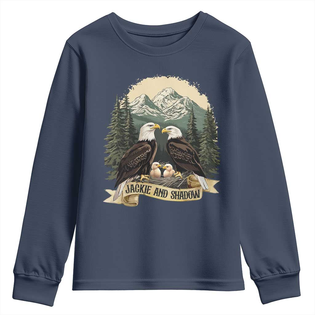 Funny Jackie And Shadow Eagle Family Matching Youth Sweatshirt Eagle Lover - Wonder Print Shop