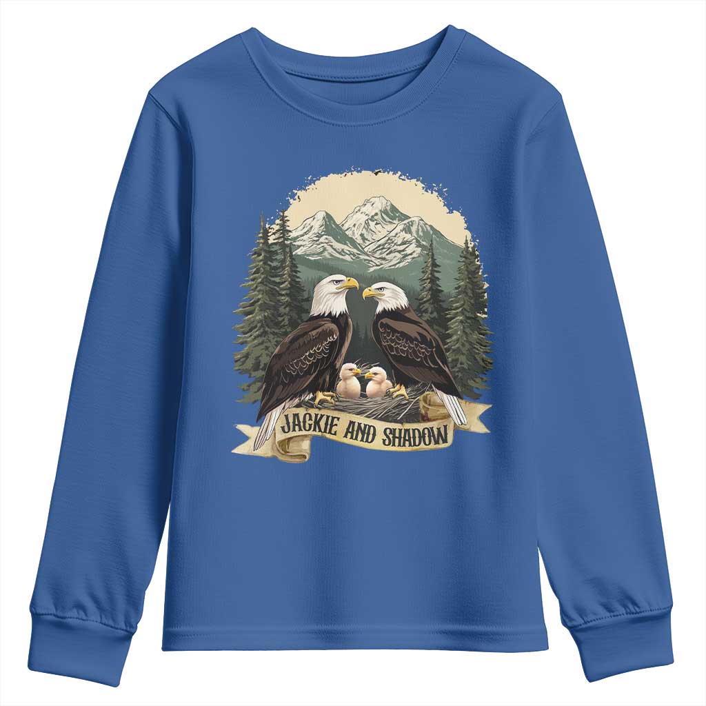 Funny Jackie And Shadow Eagle Family Matching Youth Sweatshirt Eagle Lover - Wonder Print Shop