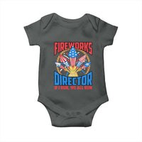 Funny Fireworks Director Baby Onesie If I Run We All Run 4th Of July Rocket American Flag - Wonder Print Shop
