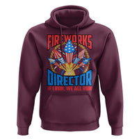 Funny Fireworks Director Hoodie If I Run We All Run 4th Of July Rocket American Flag - Wonder Print Shop