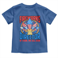 Funny Fireworks Director Toddler T Shirt If I Run We All Run 4th Of July Rocket American Flag - Wonder Print Shop