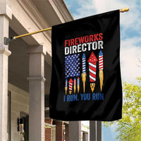 Funny Fireworks Director I Run You Run Garden Flag 4th Of July American Flag - Wonder Print Shop