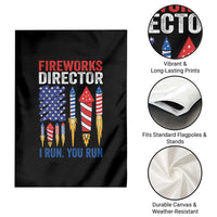 Funny Fireworks Director I Run You Run Garden Flag 4th Of July American Flag - Wonder Print Shop