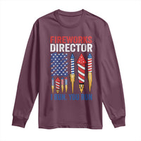 Funny Fireworks Director I Run You Run Long Sleeve Shirt 4th Of July American Flag - Wonder Print Shop