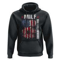 Funny MILF Man I Love Fireworks Hoodie American Patriotic July 4th US Flag - Wonder Print Shop