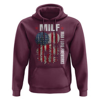 Funny MILF Man I Love Fireworks Hoodie American Patriotic July 4th US Flag - Wonder Print Shop