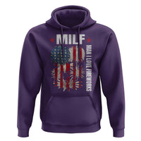 Funny MILF Man I Love Fireworks Hoodie American Patriotic July 4th US Flag - Wonder Print Shop