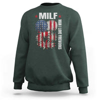 Funny MILF Man I Love Fireworks Sweatshirt American Patriotic July 4th US Flag - Wonder Print Shop