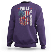 Funny MILF Man I Love Fireworks Sweatshirt American Patriotic July 4th US Flag - Wonder Print Shop
