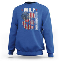 Funny MILF Man I Love Fireworks Sweatshirt American Patriotic July 4th US Flag - Wonder Print Shop