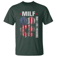 Funny MILF Man I Love Fireworks T Shirt American Patriotic July 4th US Flag - Wonder Print Shop