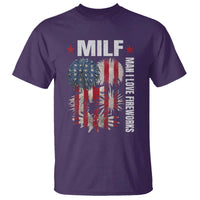 Funny MILF Man I Love Fireworks T Shirt American Patriotic July 4th US Flag - Wonder Print Shop