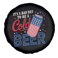 Funny 4th of July Drinking Spare Tire Cover Its A Bad Day To Be A Cold Beer American Flag - Wonder Print Shop