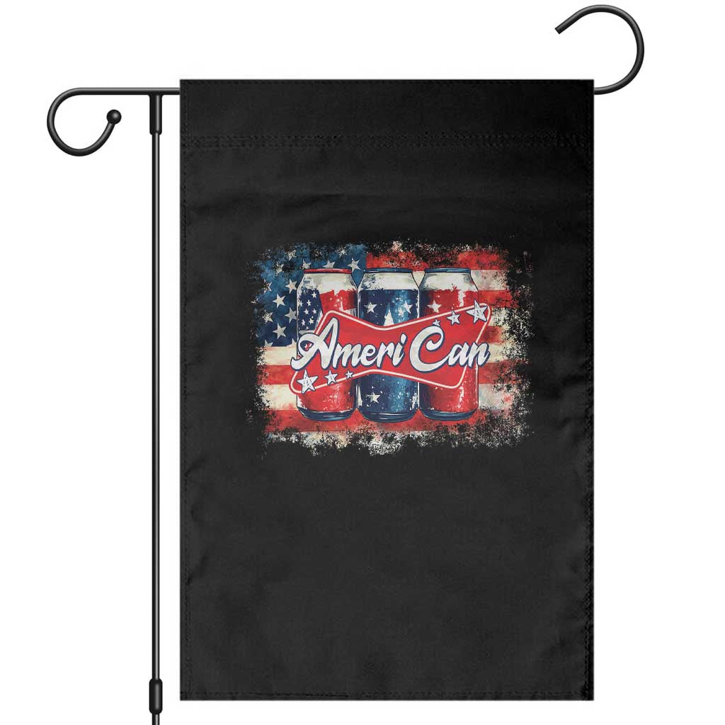 Funny AmeriCan Beer 4th of July Drinking Garden Flag American Flag USA Beer Can - Wonder Print Shop