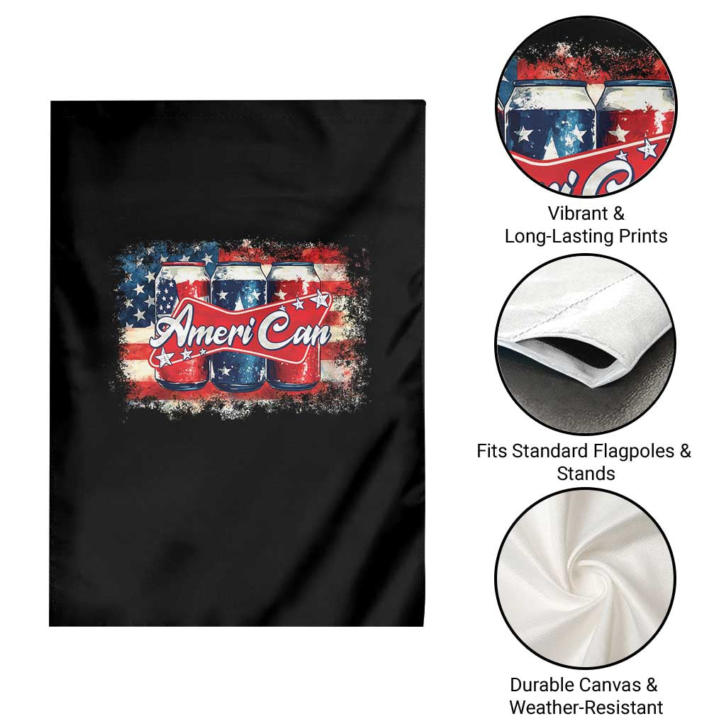 Funny AmeriCan Beer 4th of July Drinking Garden Flag American Flag USA Beer Can - Wonder Print Shop
