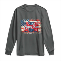 Funny AmeriCan Beer 4th of July Drinking Long Sleeve Shirt American Flag USA Beer Can - Wonder Print Shop